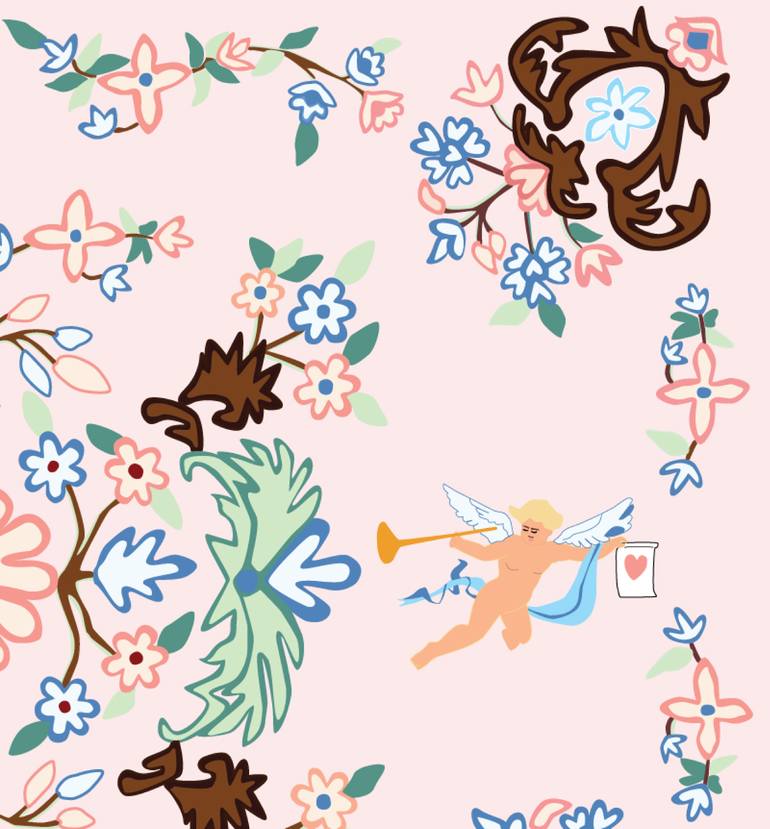 Original Illustration Love Drawing by Christine Olga Smith