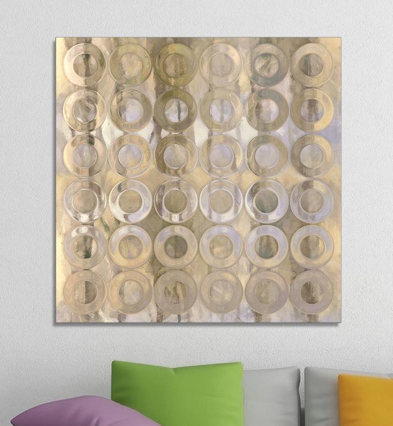 Original Abstract Geometric Mixed Media by Greg Maurice