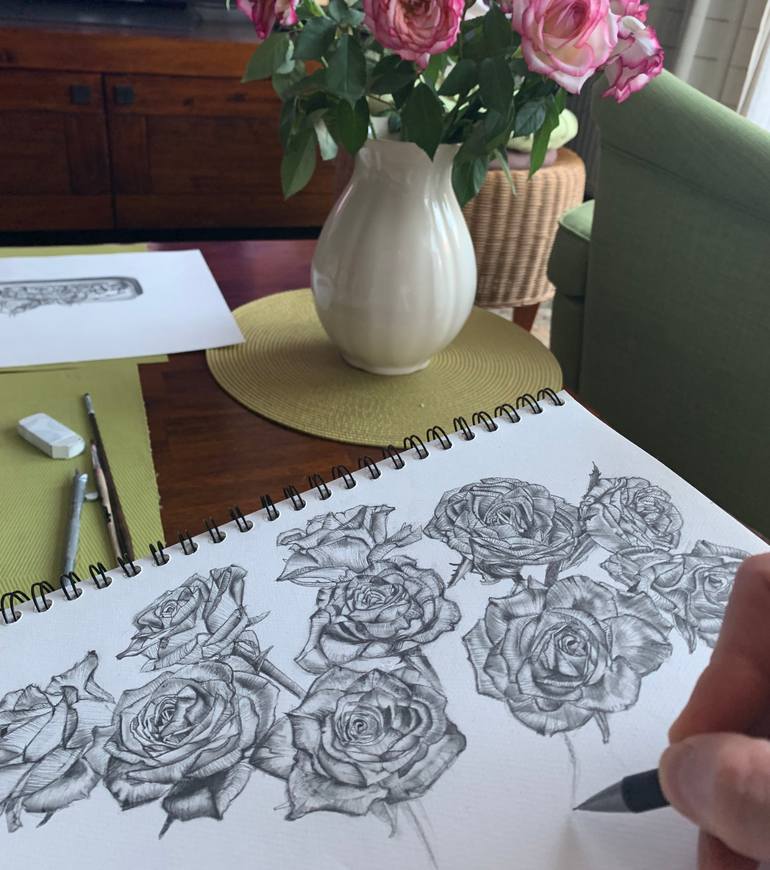 Original Figurative Still Life Drawing by Mks Art