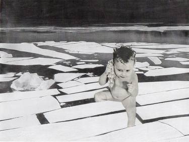 Original Black & White Children Collage by Deborah Stevenson