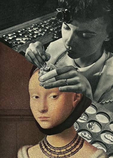 Original Dada Portrait Collage by Deborah Stevenson