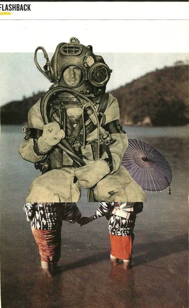 Original Dada Fantasy Collage by Deborah Stevenson