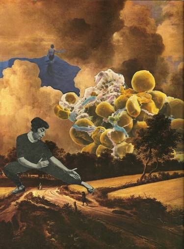 Original Surrealism Fantasy Collage by Deborah Stevenson