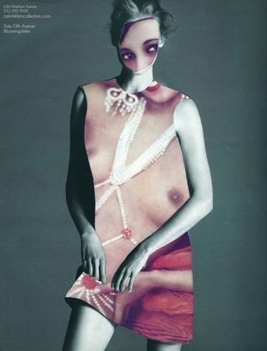 Original Surrealism Nude Collage by Deborah Stevenson