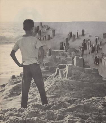 Print of Surrealism Beach Collage by Deborah Stevenson