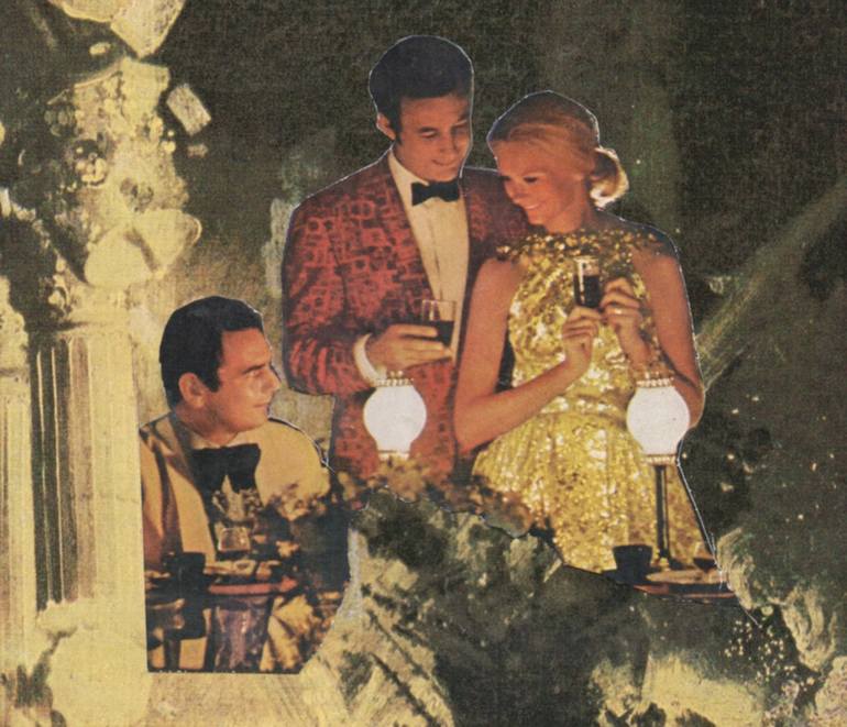 Original Dada Politics Collage by Deborah Stevenson