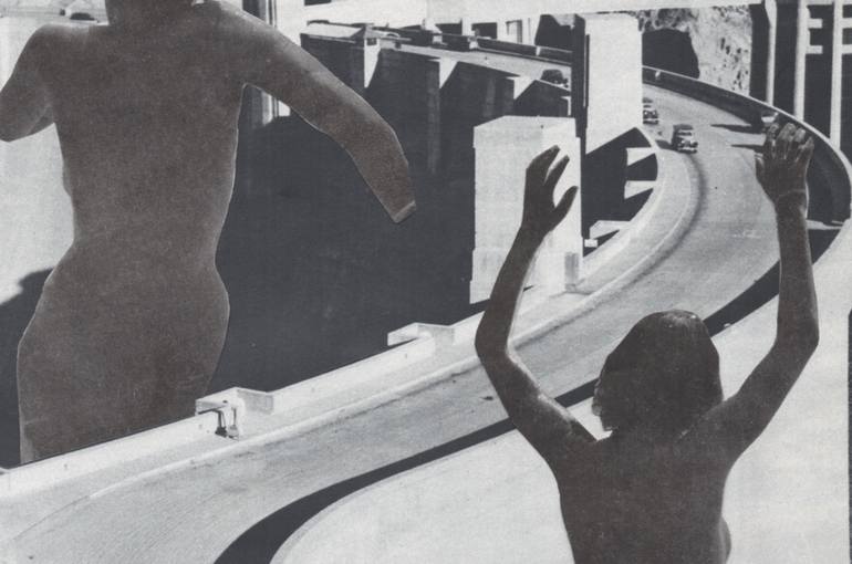 Original Conceptual Nude Collage by Deborah Stevenson