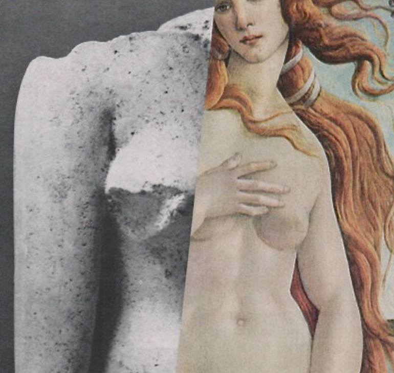 Original Conceptual Nude Collage by Deborah Stevenson