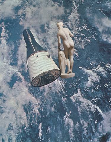 Original Conceptual Outer Space Collage by Deborah Stevenson