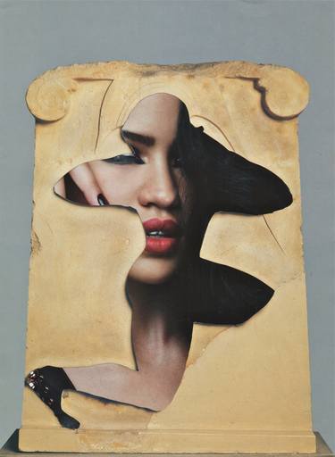 Print of Dada Portrait Collage by Deborah Stevenson