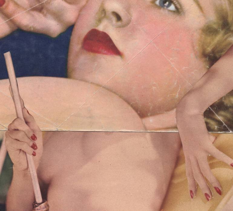 Original Conceptual Nude Collage by Deborah Stevenson