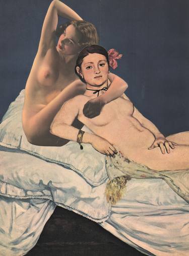 Original Conceptual Nude Collage by Deborah Stevenson