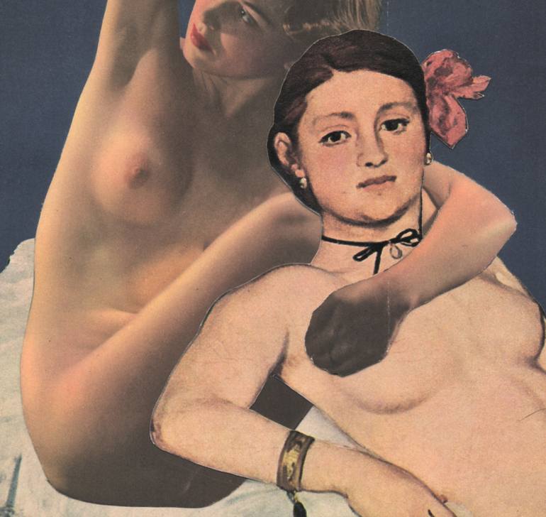 Original Conceptual Nude Collage by Deborah Stevenson