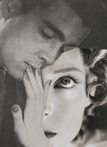 Original Surrealism Love Collage by Deborah Stevenson