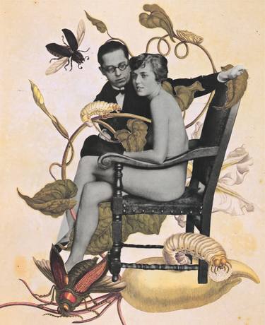 Print of Dada Erotic Collage by Deborah Stevenson