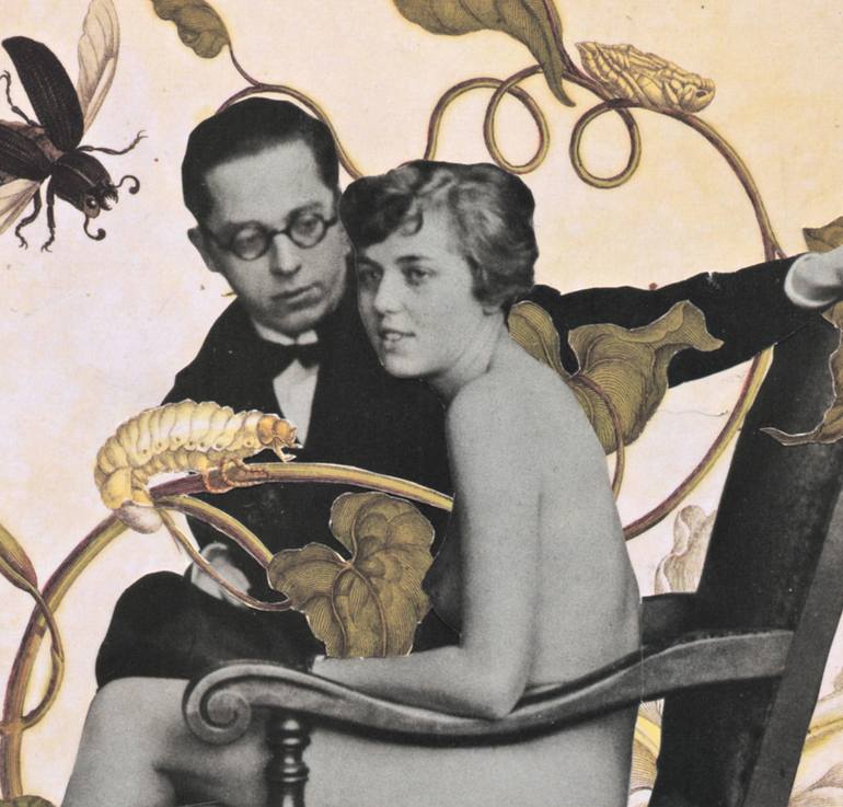 Original Dada Erotic Collage by Deborah Stevenson