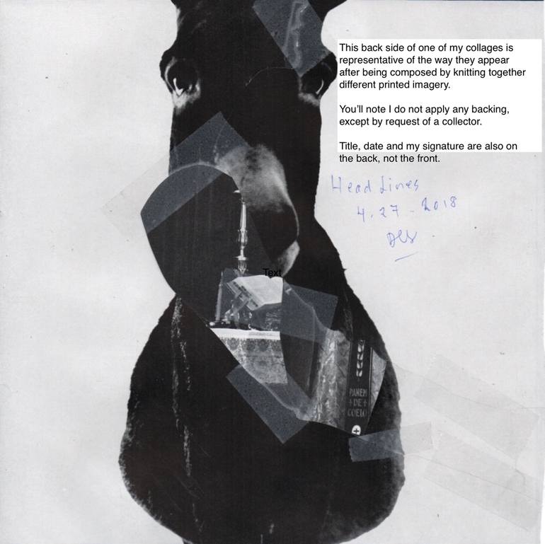Original Dada Erotic Collage by Deborah Stevenson