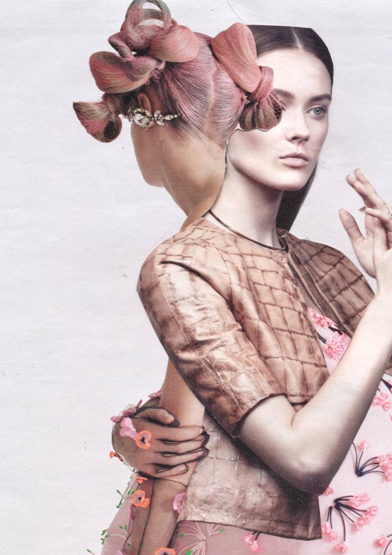 Original Abstract Fashion Collage by Deborah Stevenson