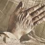 This piece is another in a series sourcing vintage photography, composed of the Mesa Verde dwellings in the American southwest, with an early image of a large hand superimposed on it, implying a statement about the history of how the white man intruded on the lives of the native people of the United States.