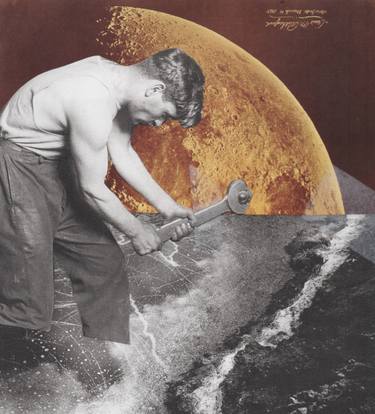Original Conceptual Men Collage by Deborah Stevenson