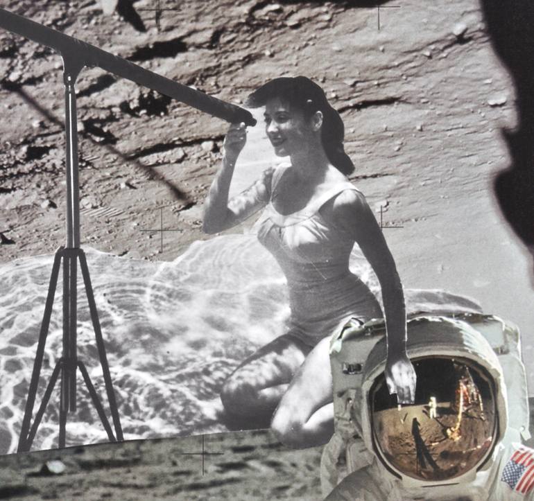 Original Conceptual Outer Space Collage by Deborah Stevenson