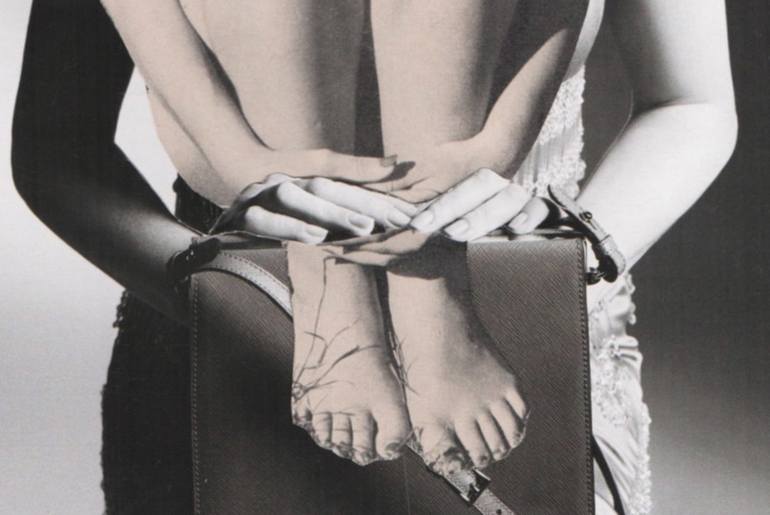 Original Dada Nude Collage by Deborah Stevenson