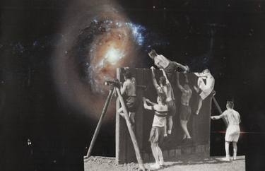 Original Conceptual Outer Space Collage by Deborah Stevenson