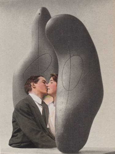 Original Dada Love Collage by Deborah Stevenson