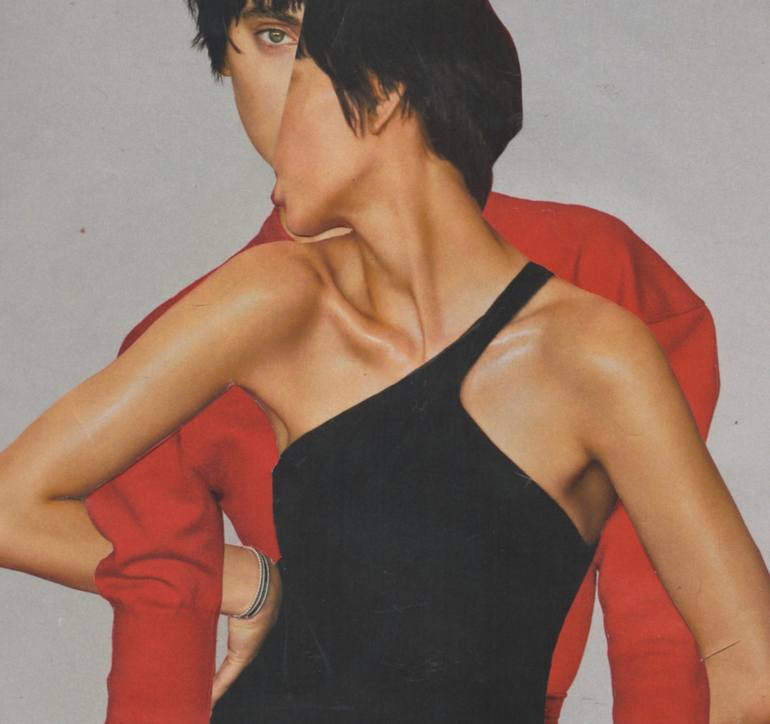 Original Figurative Fashion Collage by Deborah Stevenson