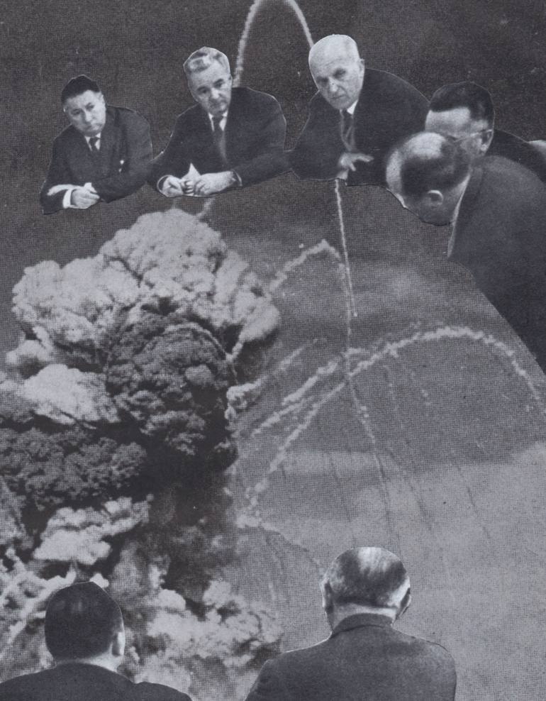 Original Conceptual Politics Collage by Deborah Stevenson