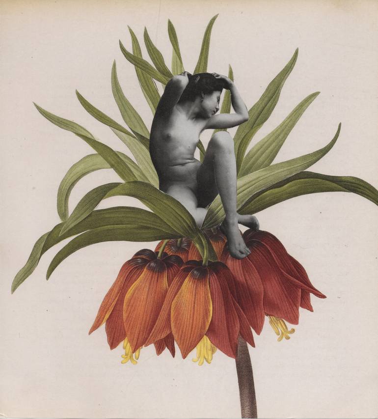 Original Dada Nude Collage by Deborah Stevenson