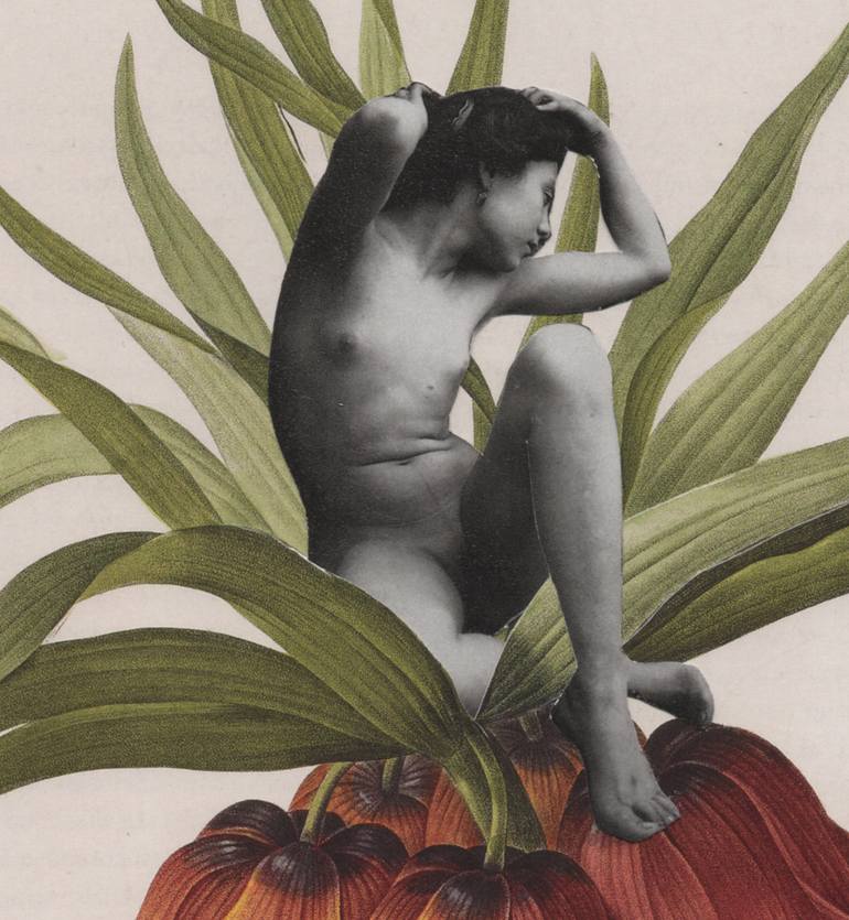 Original Dada Nude Collage by Deborah Stevenson
