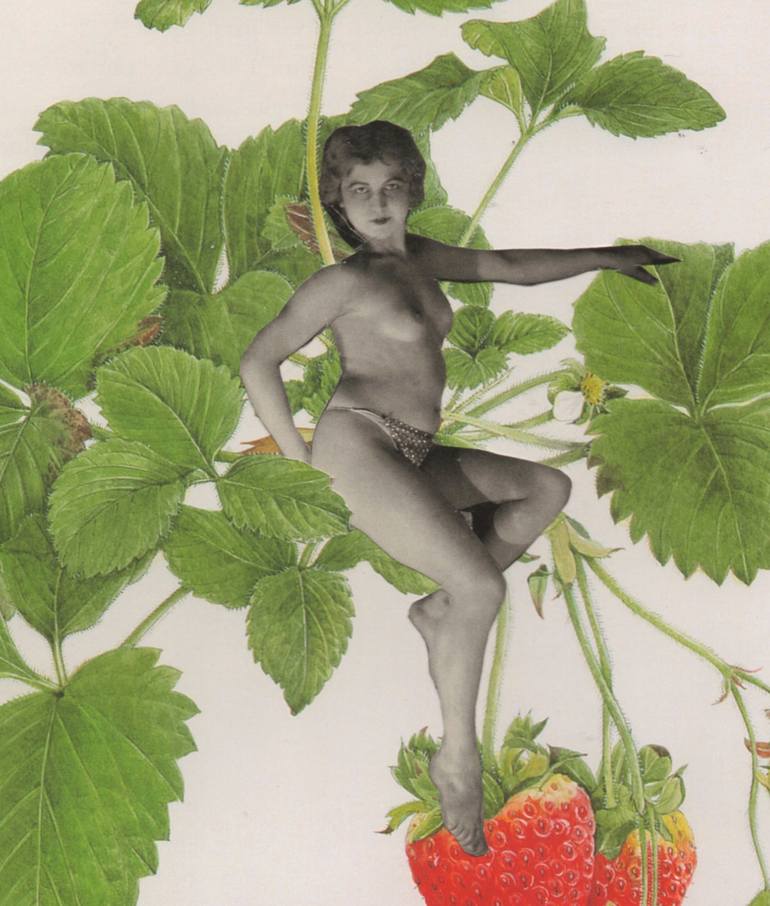 Original Dada Nude Collage by Deborah Stevenson