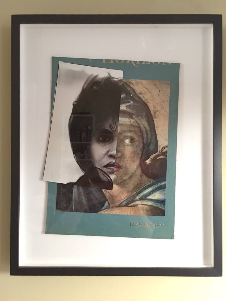 Original Dada Portrait Collage by Deborah Stevenson
