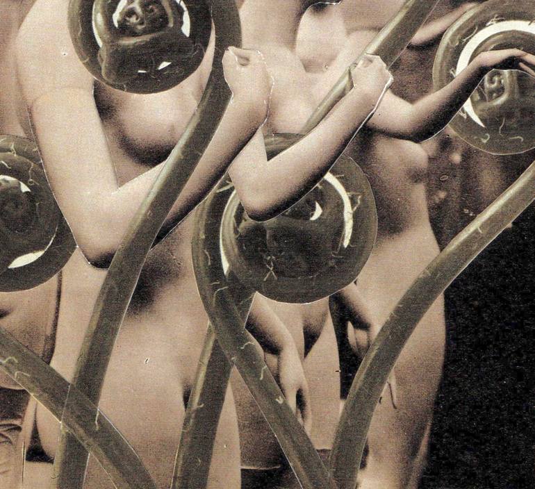 Original Dada Nude Collage by Deborah Stevenson