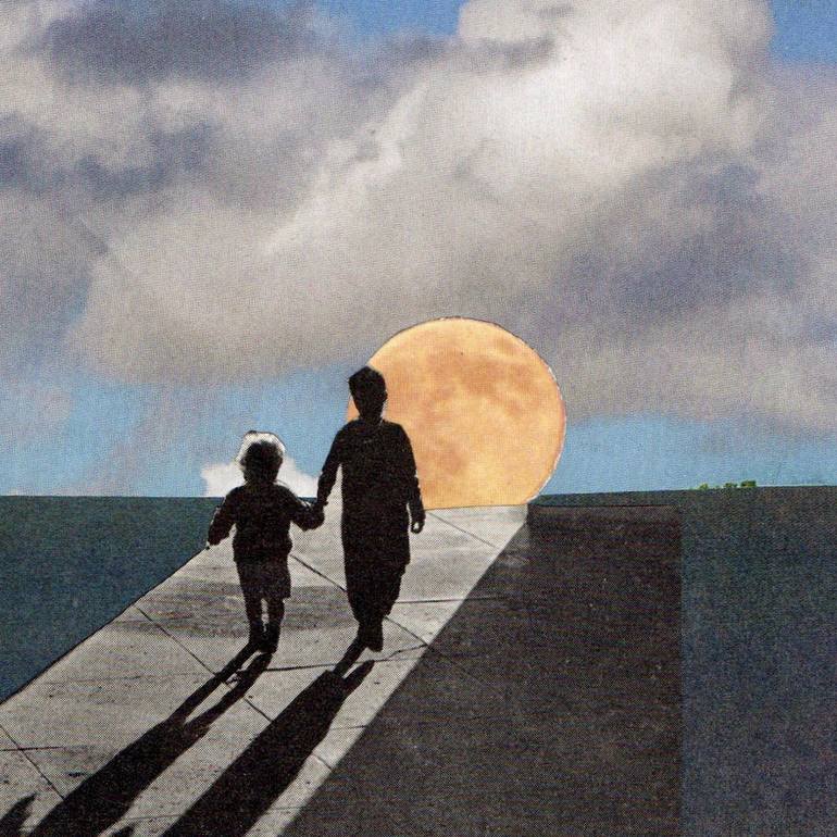 Original Dada Children Collage by Deborah Stevenson