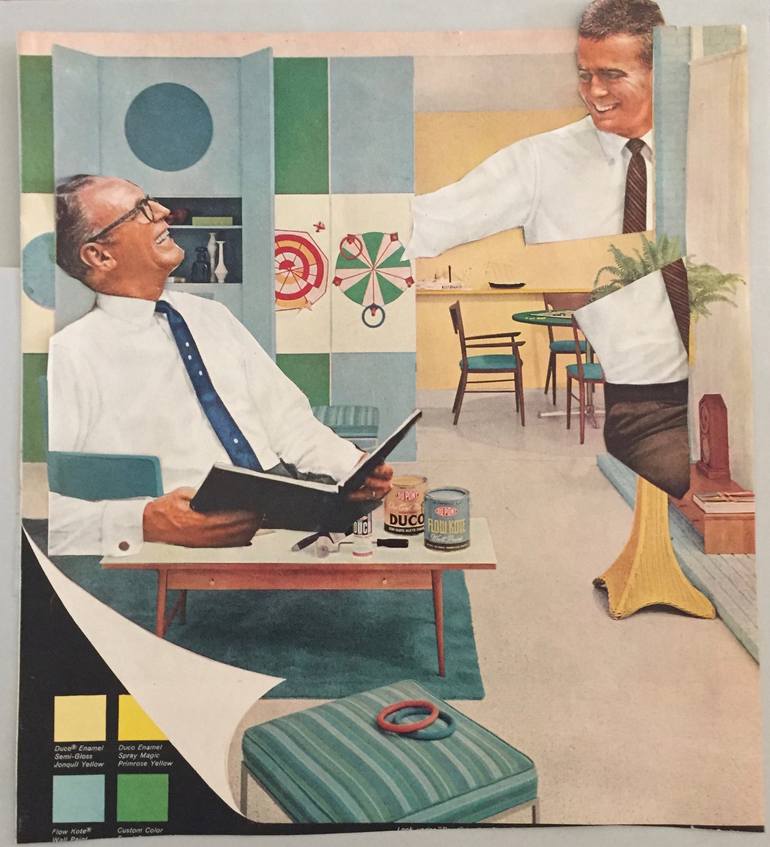 Print of Dada Humor Collage by Deborah Stevenson