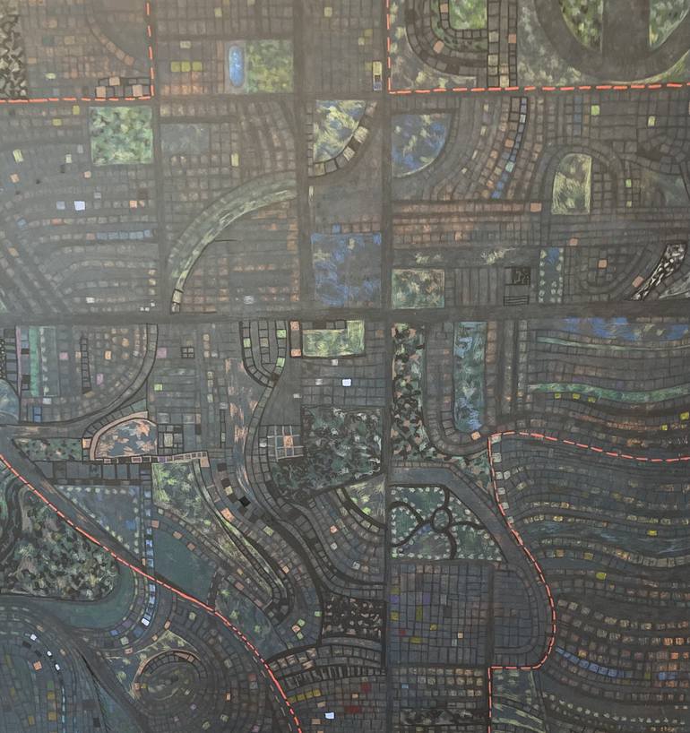 Original Modern Aerial Paintings by Annie Bingham Ward