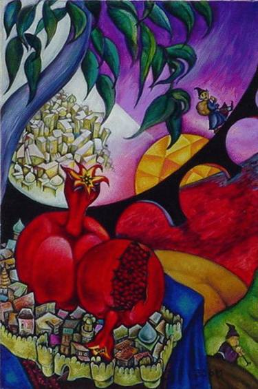 Saatchi Art Artist Vato Katchibaia; Paintings, “Fat pomegranates” #art