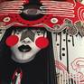 A high quality giclee print with hand gold leaf detailing 
Representing a ancient musical spirit