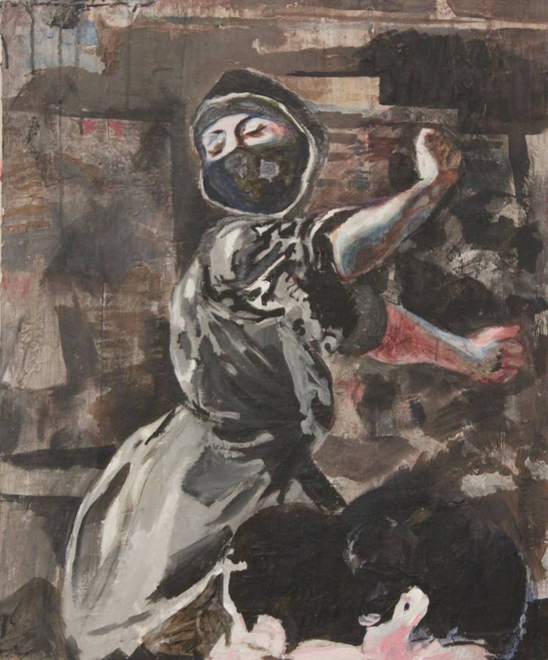 Anarchist (after Caravaggio) Painting by Dustin Spagnola | Saatchi Art