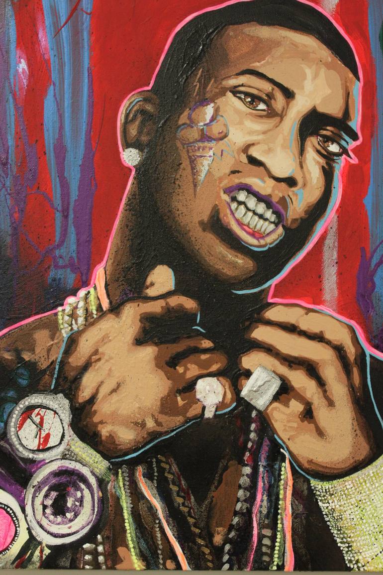 Gucci Mane Painting by Dustin Spagnola 