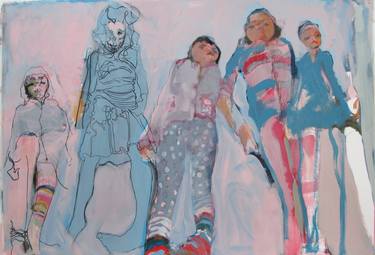 Original People Painting by Elaine Speirs