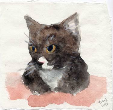 Original Figurative Cats Paintings by Yumi Kudo