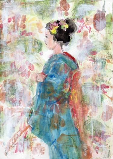 Print of Portraiture Women Paintings by Yumi Kudo