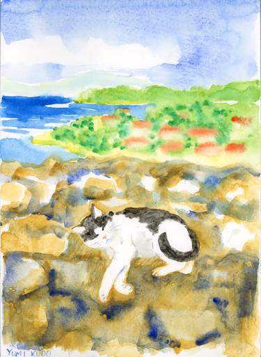 Original Cats Paintings by Yumi Kudo