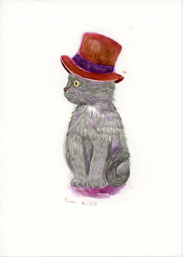 Original Cats Paintings by Yumi Kudo