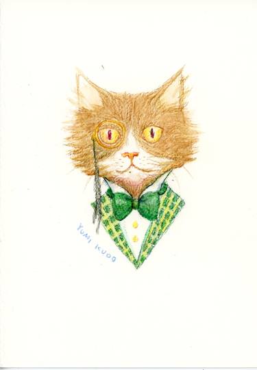 Original Illustration Cats Paintings by Yumi Kudo