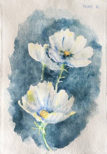 Original Fine Art Floral Paintings by Yumi Kudo