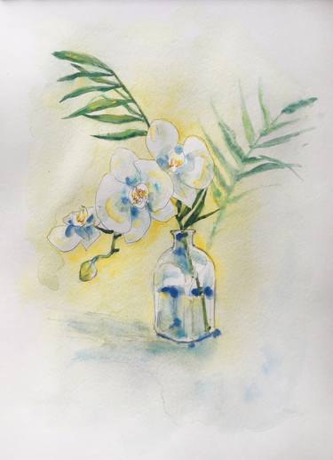 Original Figurative Floral Paintings by Yumi Kudo